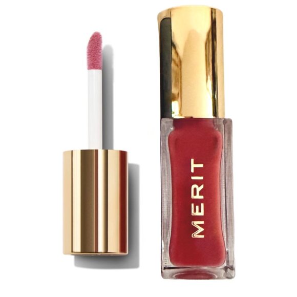 Merit Shade Slick Tinted Lip Oil Pink Beet 7 mL Clean Vegan Hydrating Natural - Picture 1 of 16